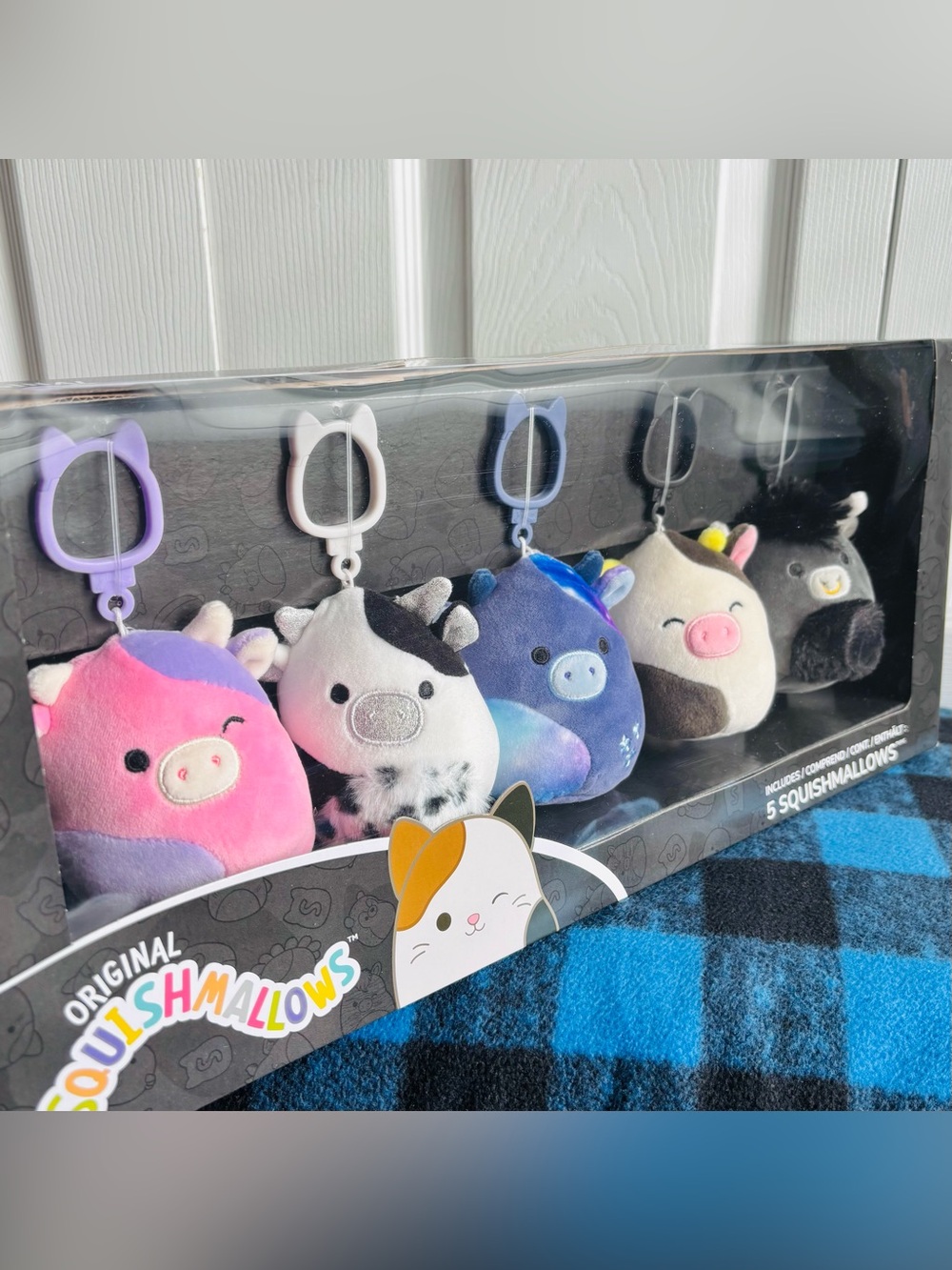 Select Series Squishmallows Rare Collectors Boxset of 5 Cow Clips